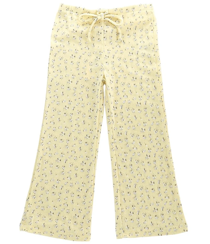Copper Key Little Girls Ditsy Floral Print Pointelle Pants