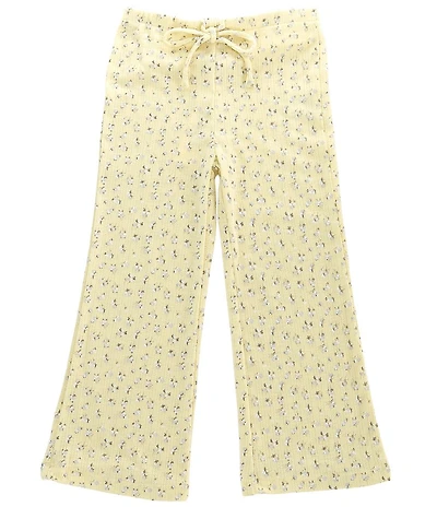 Copper Key Little Girls Ditsy Floral Print Pointelle Pants
