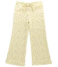 Copper Key Little Girls Ditsy Floral Print Pointelle Pants