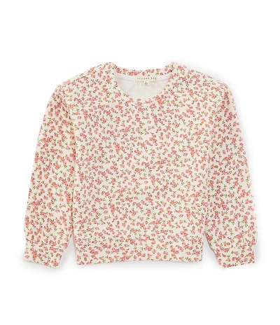 Copper Key Little Girls Floral Print Lounge Life Sweatshirt