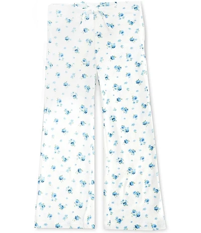 Copper Key Little Girls Floral Print Pointelle Pants