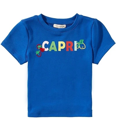 Copper Key Little Girls Graphic Round Neck Short Sleeve Tee