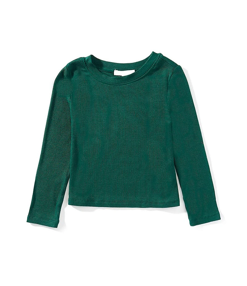 Copper Key Little Girls Long Sleeve Ribbed T-Shirt