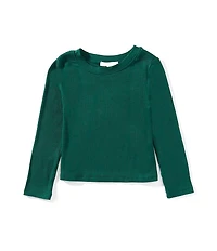 Copper Key Little Girls Long Sleeve Ribbed T-Shirt