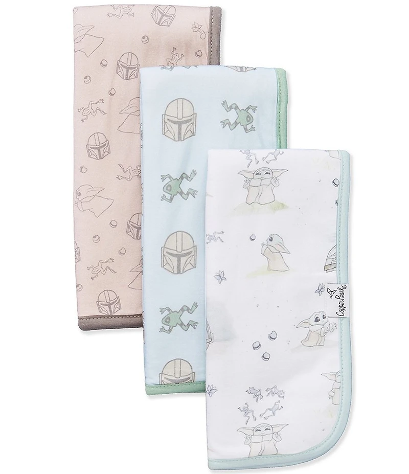 Copper Pearl Baby Boys Star Wars Grogu Burp Cloth Set