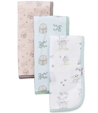 Copper Pearl Baby Boys Star Wars Grogu Burp Cloth Set
