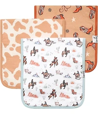 Copper Pearl Baby Boys Boone Western Print Burp Cloths 3-Pack