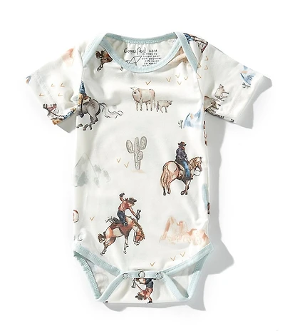 Copper Pearl Baby Boys Boone Western Print Short Sleeve Bodysuit