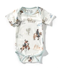 Copper Pearl Baby Boys Boone Western Print Short Sleeve Bodysuit