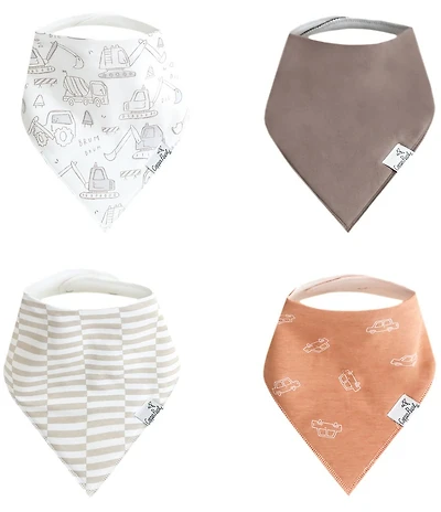 Copper Pearl Baby Boys Gage Print Bandana Bibs 4-Pack
