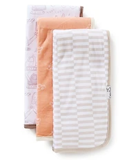 Copper Pearl Baby Boys Gage Print Oversized Burp Cloths 3-Pack