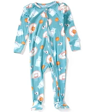 Copper Pearl Baby Boys Long Sleeve Slam Dunk Bamboo Convertible Zip-up Footie Pajamas