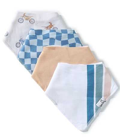 Copper Pearl Baby Boys Ryder 4-Piece Bib Set