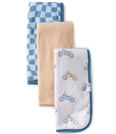 Copper Pearl Baby Boys Ryder Print Oversized Burp Cloths 3-Pack