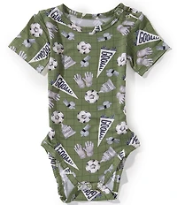 Copper Pearl Baby Boys Short Sleeve Kickoff Bamboo Bodysuit