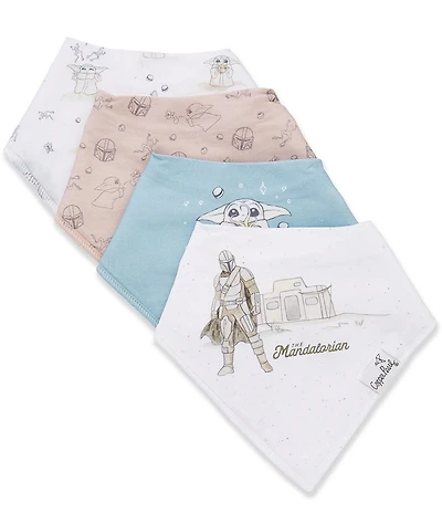 Copper Pearl Baby Boys Star Wars Grogu Bandana Bib Set