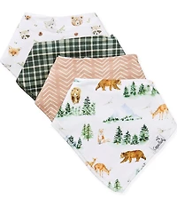 Copper Pearl Baby Boys Wilder Print 4-Pack Bib Set