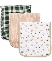 Copper Pearl Baby Boys Wilder Woodland Print Burp Cloths 3-Pack