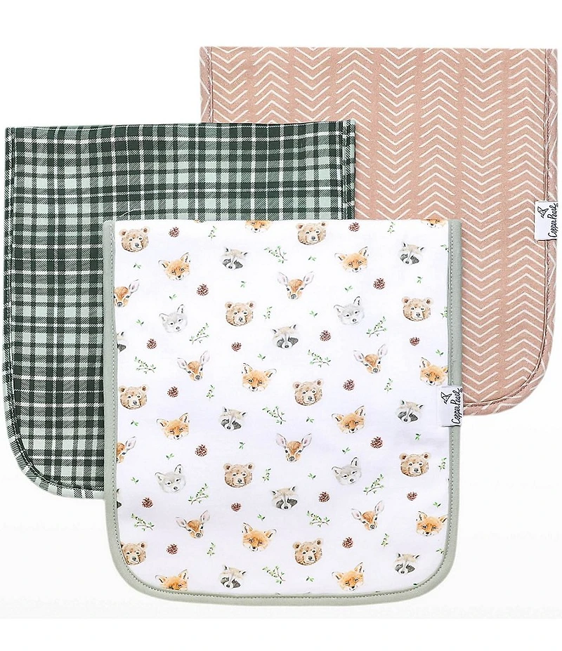 Copper Pearl Baby Boys Wilder Woodland Print Burp Cloths 3-Pack