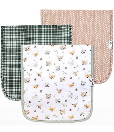 Copper Pearl Baby Boys Wilder Woodland Print Burp Cloths 3-Pack