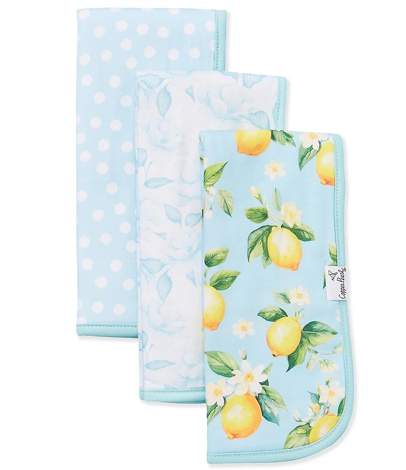 Copper Pearl Baby Girls Melody Burp Cloth Set