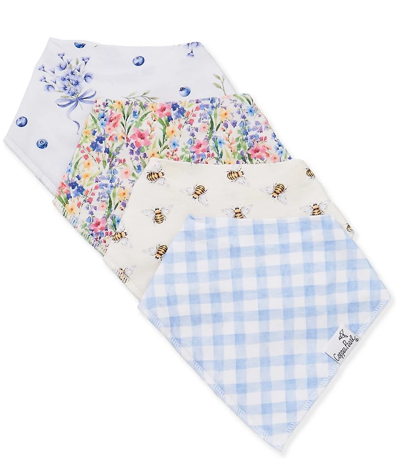 Copper Pearl Baby Girls Bandana Bib Set