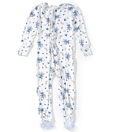 Copper Pearl Baby Girls Catherine Long Sleeve Zip Up Footie Pajama