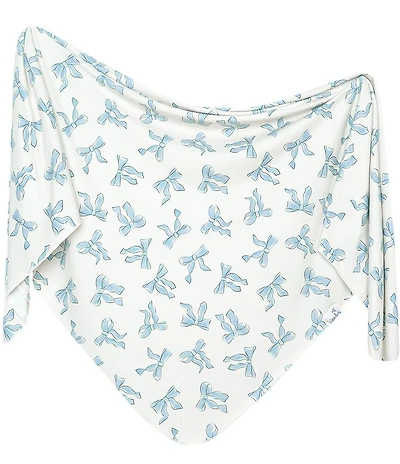 Copper Pearl Baby Girls Daphne Bow Print Swaddle Knit Blanket
