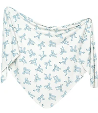 Copper Pearl Baby Girls Daphne Bow Print Swaddle Knit Blanket