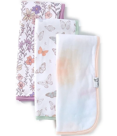 Copper Pearl Baby Girls Flora Print Oversized Burp Cloths 3-Pack