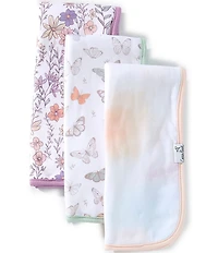Copper Pearl Baby Girls Flora Print Oversized Burp Cloths 3-Pack