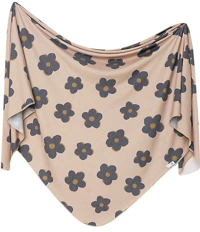 Copper Pearl Baby Girls Gemma Floral Print Swaddle Knit Blanket