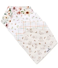 Copper Pearl Baby Girls Natalie Floral Print 4-Pack Bandana Bib Set