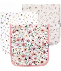 Copper Pearl Baby Girls Natalie Floral Print Burp Cloths 3-Pack