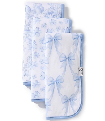 Copper Pearl Baby Girls Vintage Carnival Burp Cloth 3-Piece Set