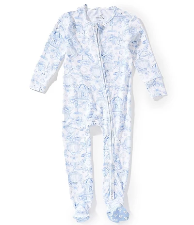 Copper Pearl Baby Girls Vintage Carnival Long Sleeve Bamboo Zip Up Footie Pajama