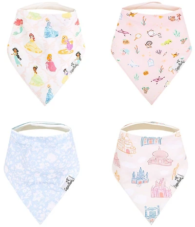 Copper Pearl x Disney Baby Girls Princess 4-Piece Bib Set