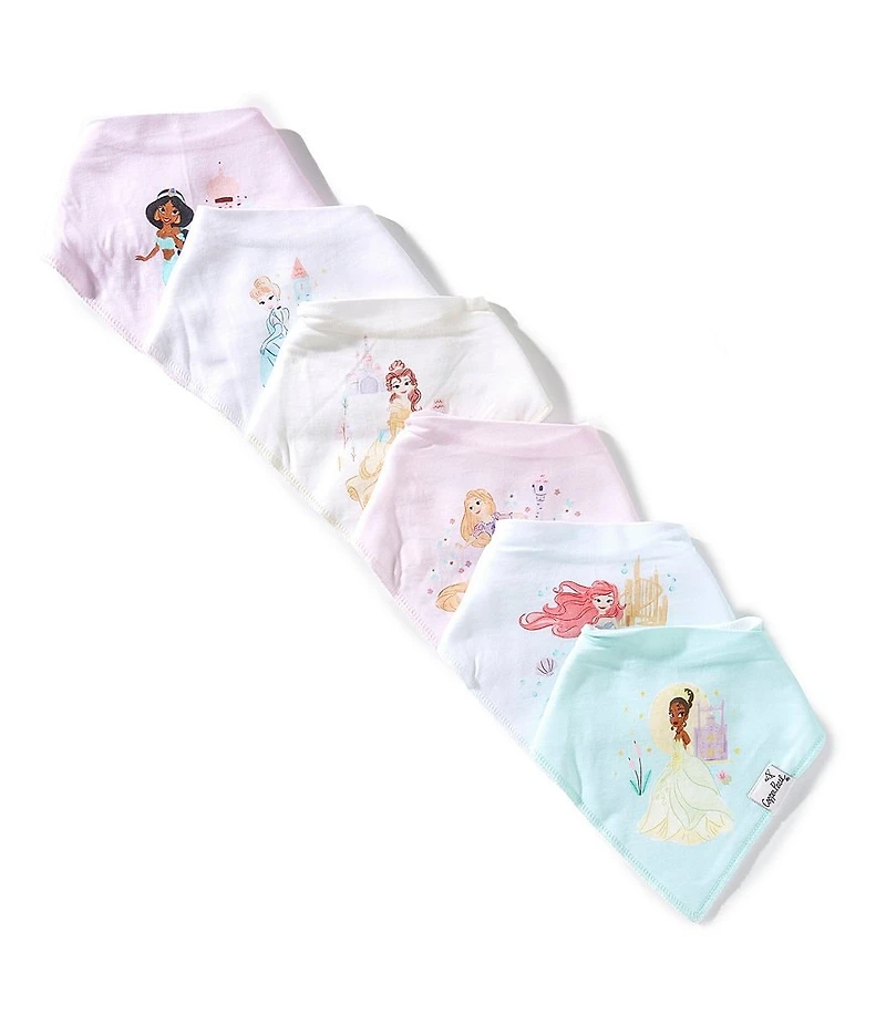 Copper Pearl x Disney Baby Girls Princess 6-Piece Bib Set