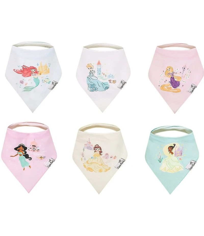 Copper Pearl x Disney Baby Girls Princess 6-Piece Bib Set