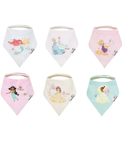 Copper Pearl x Disney Baby Girls Princess 6-Piece Bib Set