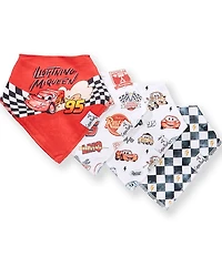 Copper Pearl x Disney Cars Print 4-Pack Bandana Bib Set