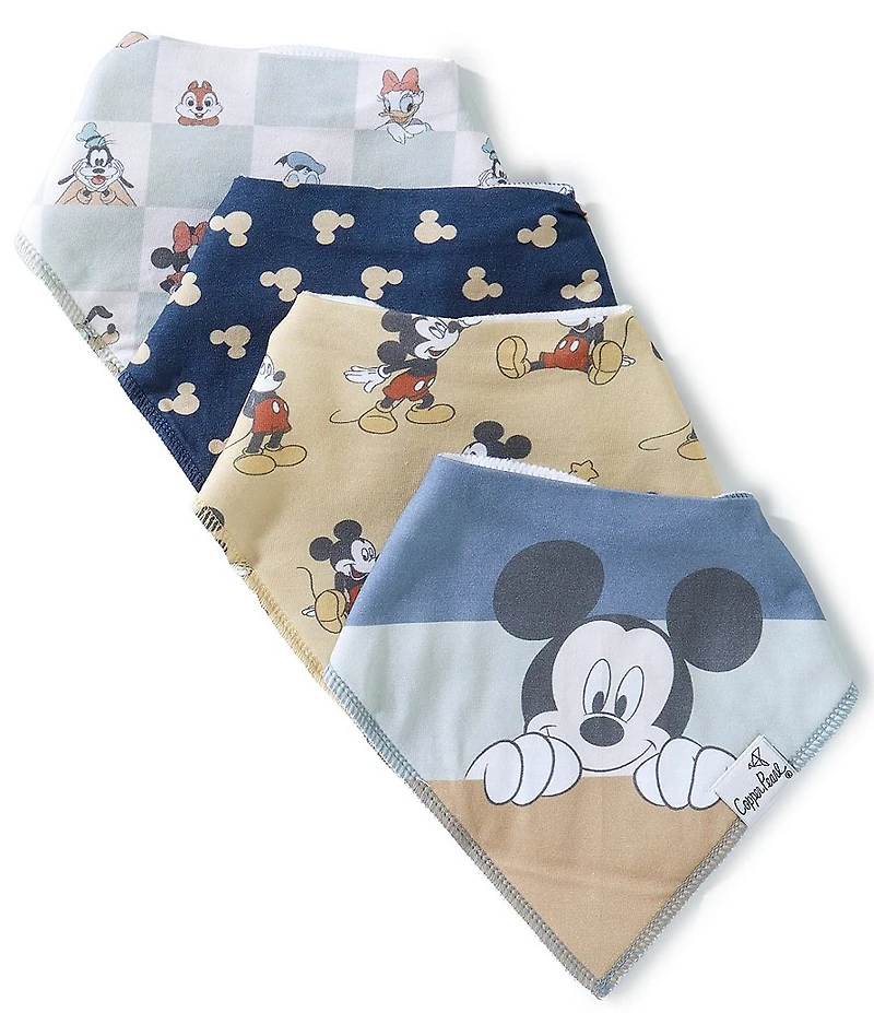Copper Pearl x Disney Mickey Mouse & Friends Printed 4-Piece Bib Set