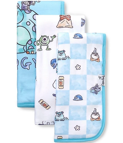 Copper Pearl X Disney Monsters Inc Medley 3-Piece Burp Cloth Set