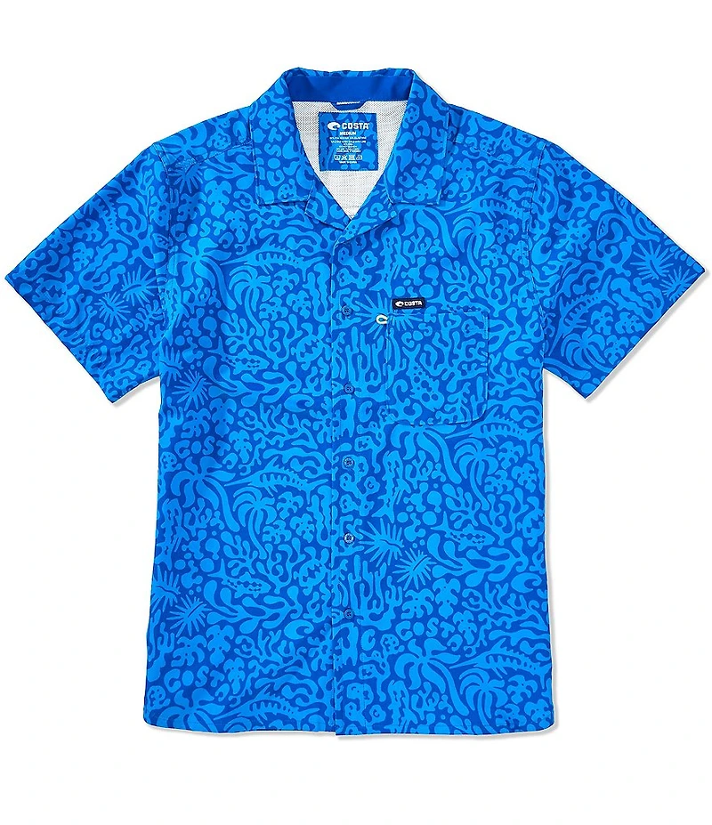 Costa Camp Tech Short Sleeve Printed Woven Shirt