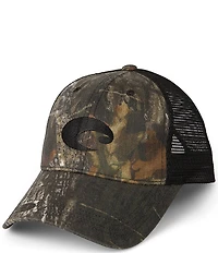 Costa Mesh Washed Twill Camouflage/Solid Trucker Hat