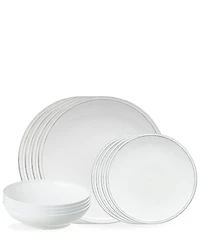 Costa Nova Friso Collection 12-Piece Place Setting with Pasta Bowl