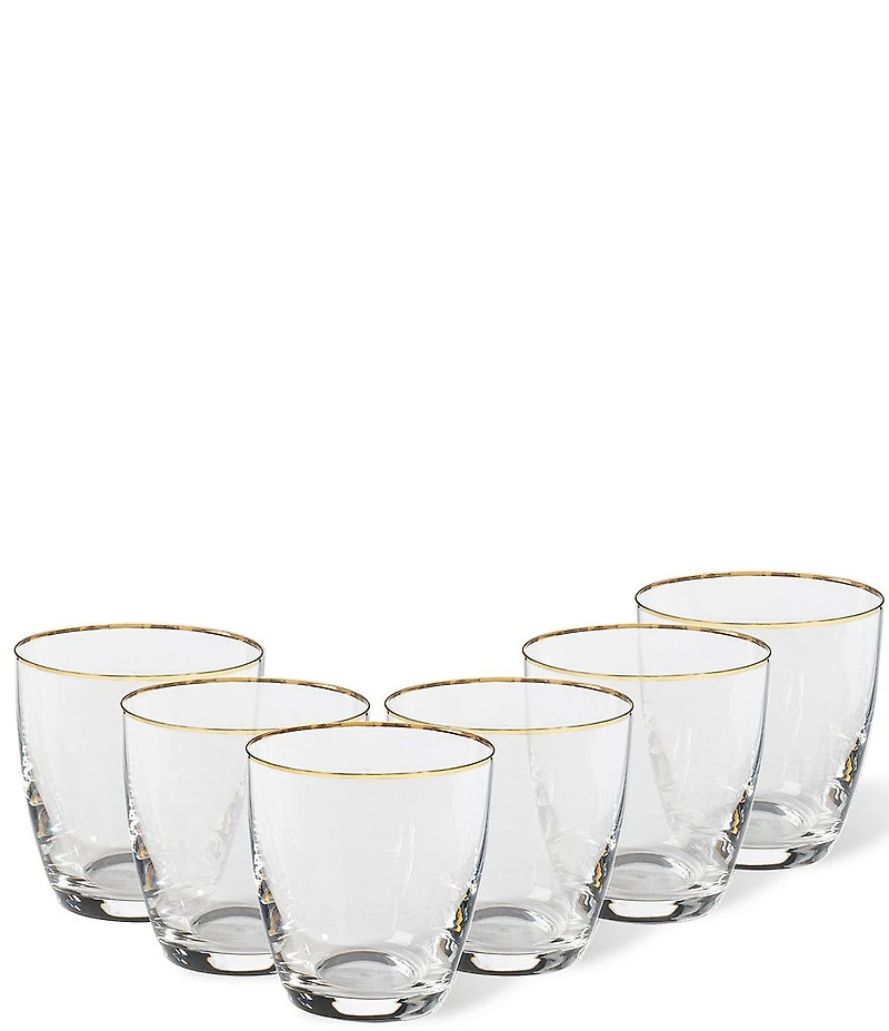 Costa Nova Sensa Gold Rim Tumblers, Set of 6