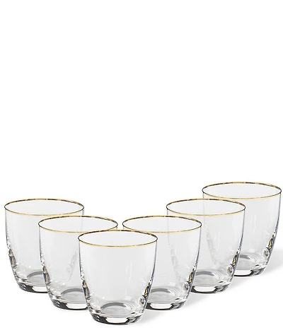 Costa Nova Sensa Gold Rim Tumblers, Set of 6