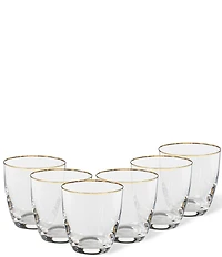 Costa Nova Sensa Gold Rim Tumblers, Set of 6