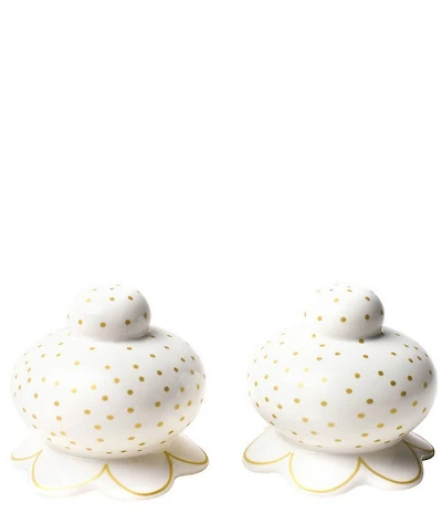 Coton Colors Deco Gold Scallop Salt & Pepper Shaker Set